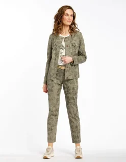 Outlet Pantalon kaki imprimé Droits|Slims