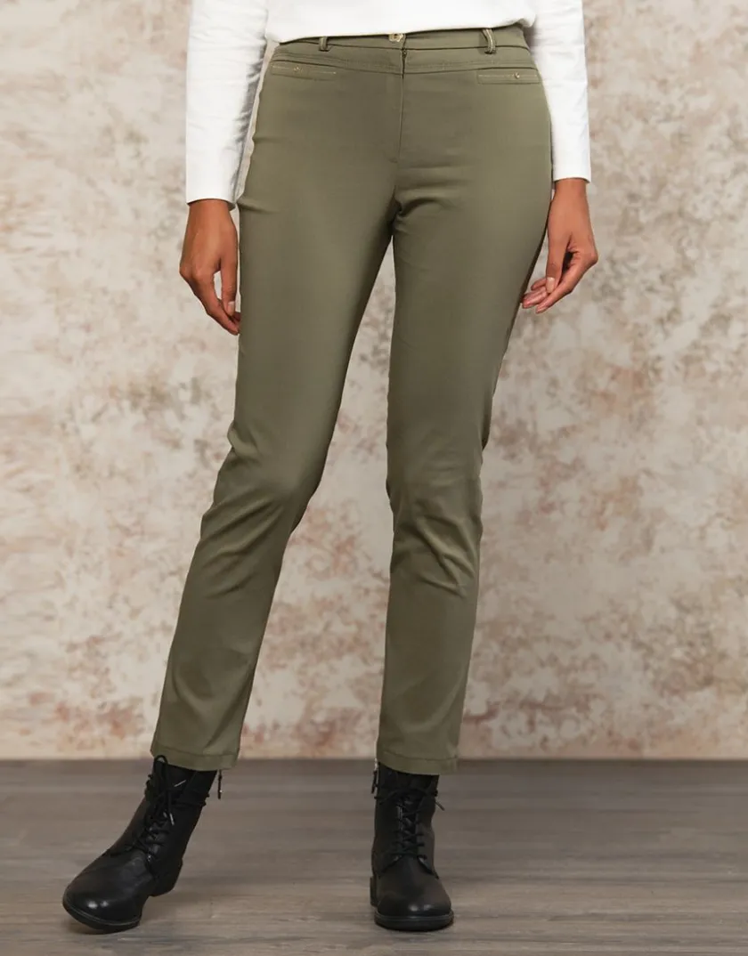 Online Pantalon kaki 7/8ème Ajustés|Pantalons