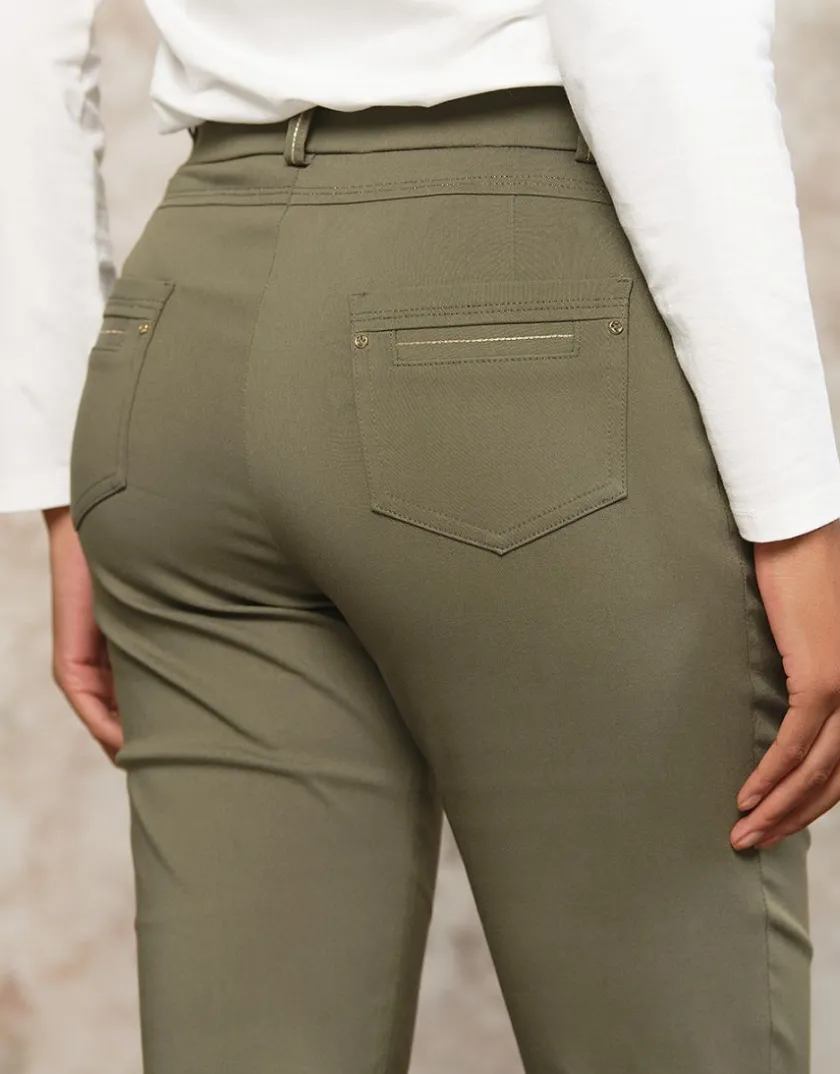 Online Pantalon kaki 7/8ème Ajustés|Pantalons