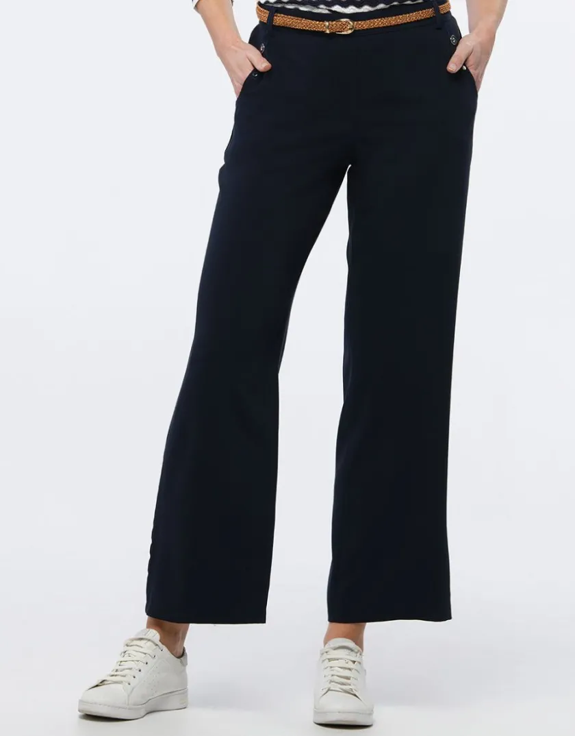 Discount Pantalon large chic bleu Larges|Pantalons