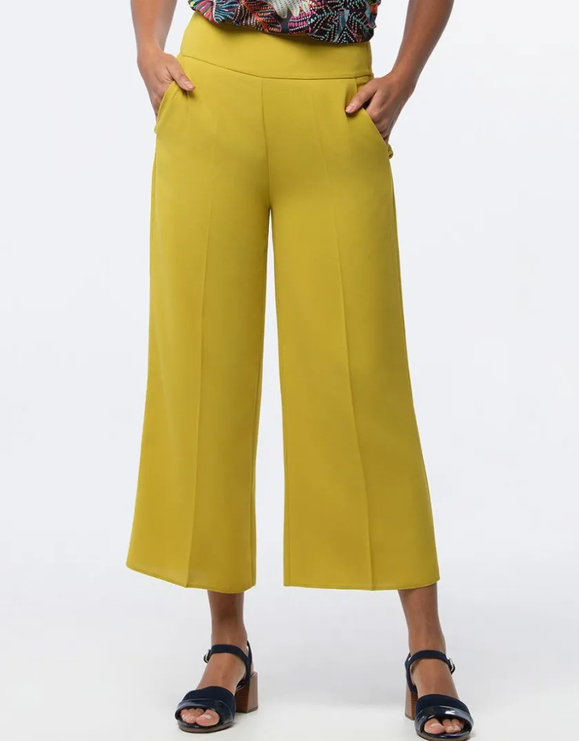 Hot Pantalon large vert anis Larges|Pantalons