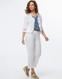 Best Pantalon lin blanc 7/8ème Larges|Pantalons