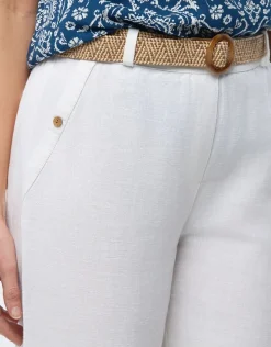 Best Pantalon lin blanc 7/8ème Larges|Pantalons