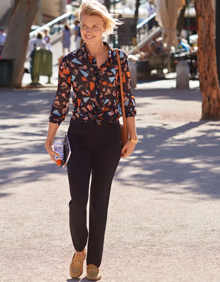 Discount Pantalon marine city chic Droits|Pantalons