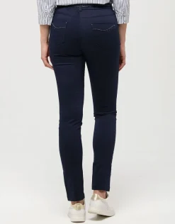 New Pantalon marine coton Slims|Pantalons