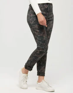 Online Pantalon marron motifs Ajustés|Pantalons