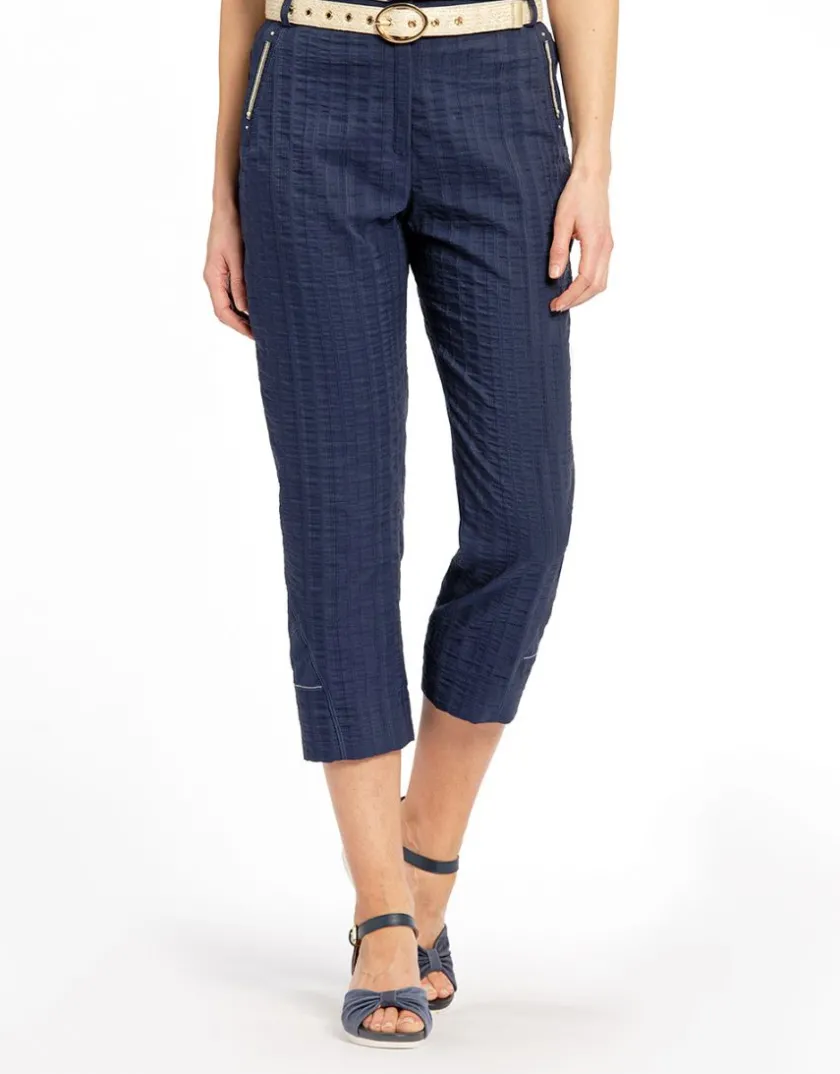 Outlet Pantalon 7/8ème marine Droits|Pantalons
