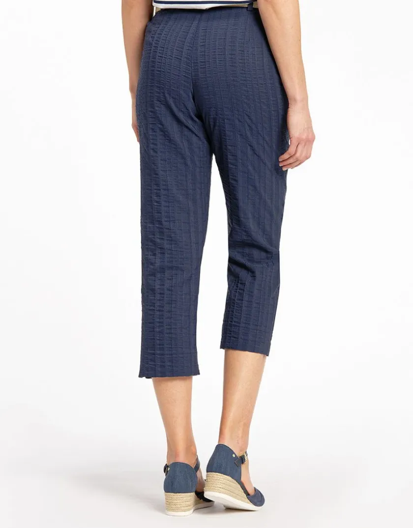Outlet Pantalon 7/8ème marine Droits|Pantalons