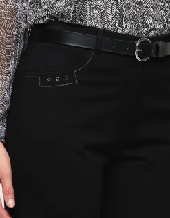 Fashion Pantalon Milano noir Larges|Droits