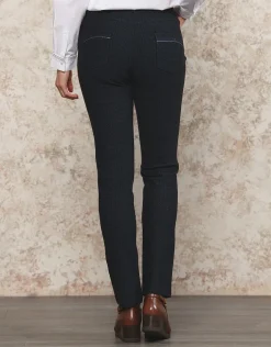 Fashion Pantalon Milano Noir bleu Ajustés|Pantalons