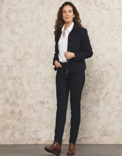 Fashion Pantalon Milano Noir bleu Ajustés|Pantalons