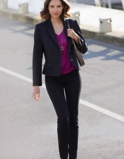 Outlet Pantalon milano noir chic Ajustés|Pantalons