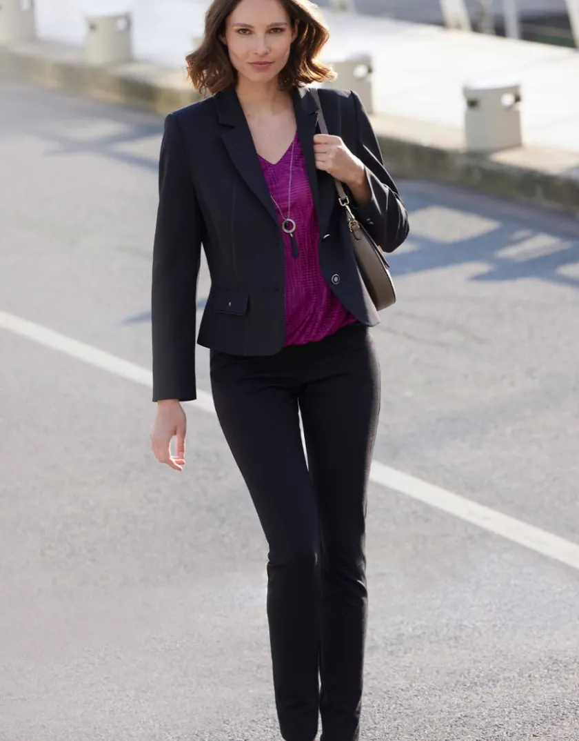 Outlet Pantalon milano noir chic Ajustés|Pantalons
