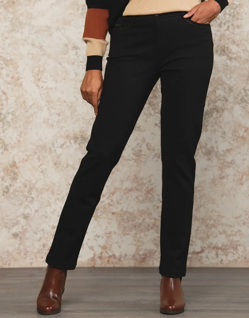 Outlet Pantalon milano noir chic Ajustés|Pantalons
