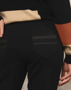 Outlet Pantalon milano noir chic Ajustés|Pantalons