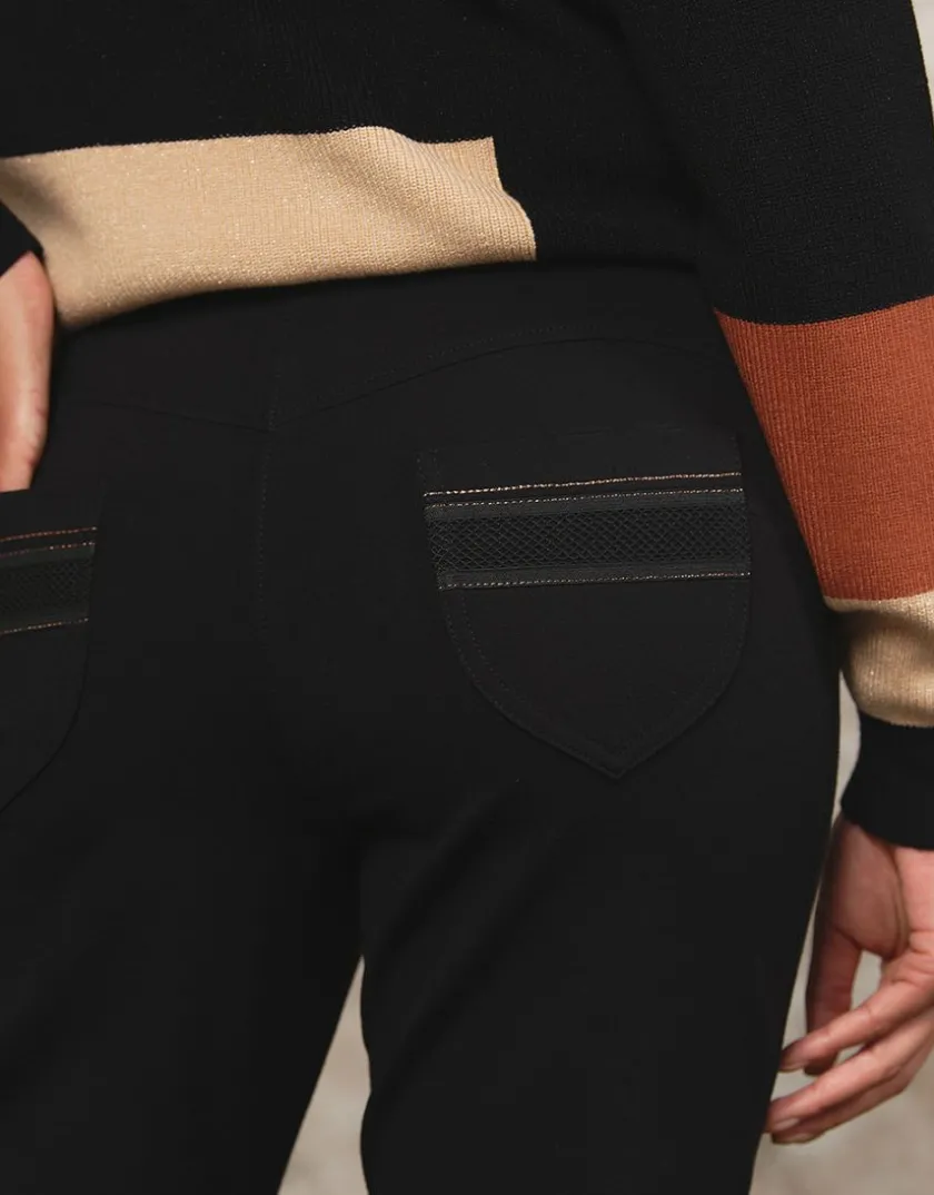Outlet Pantalon milano noir chic Ajustés|Pantalons