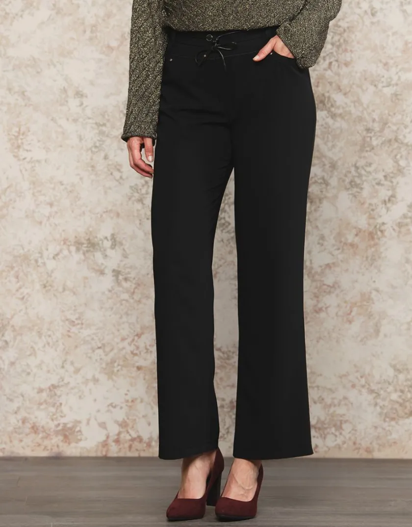 Hot Pantalon noir chic Larges|Pantalons