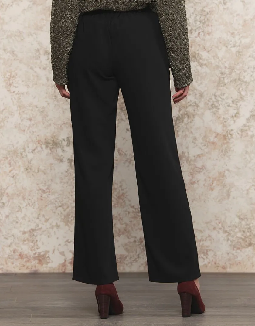 Hot Pantalon noir chic Larges|Pantalons