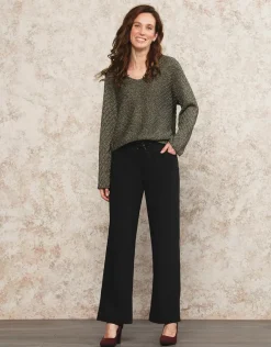 Hot Pantalon noir chic Larges|Pantalons