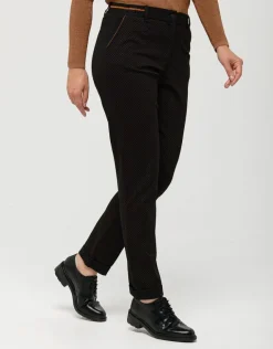 Sale Pantalon noir motifs 7/8e Droits|Pantalons