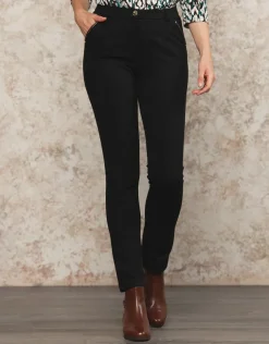 Clearance Pantalon sergé chic noir Ajustés|Pantalons