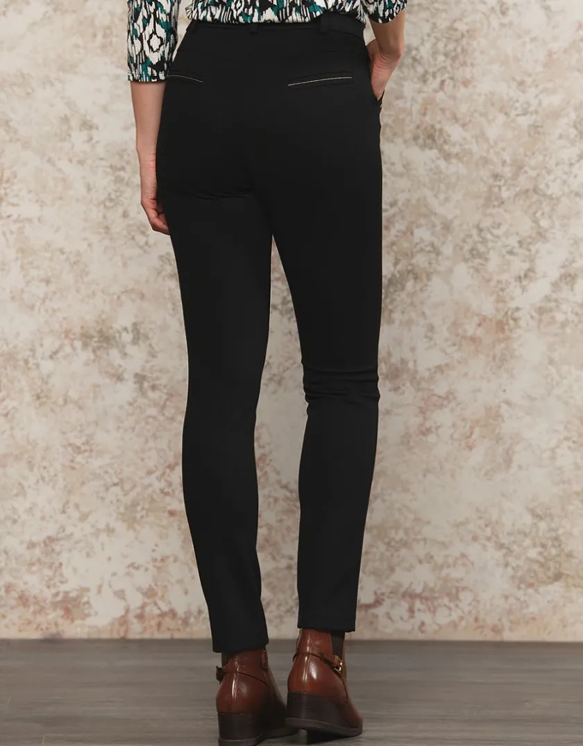 Clearance Pantalon sergé chic noir Ajustés|Pantalons