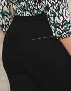 Clearance Pantalon sergé chic noir Ajustés|Pantalons