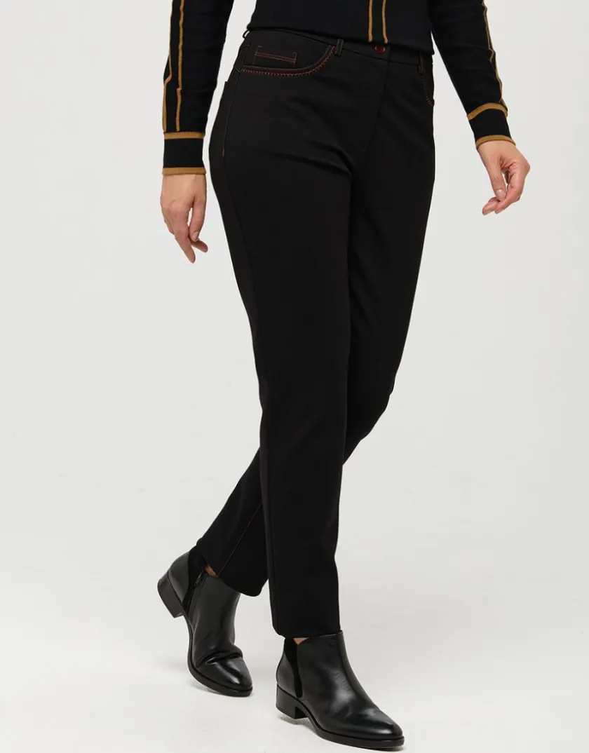Outlet Pantalon slim milano noir Droits|Slims