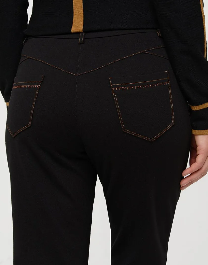 Outlet Pantalon slim milano noir Droits|Slims