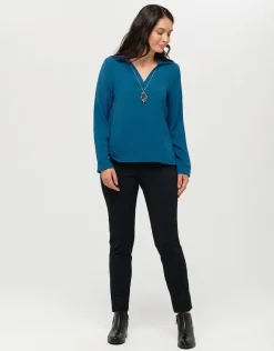 Outlet Pantalon slim motif bleu Ajustés|Slims