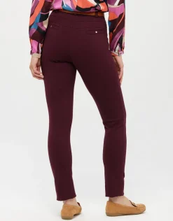Fashion Pantalon slim rouge prune Slims|Pantalons