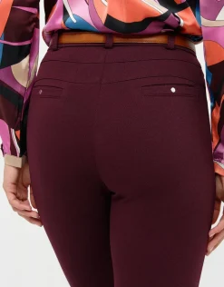 Fashion Pantalon slim rouge prune Slims|Pantalons