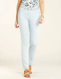 Fashion Pantalon stretch bleu Ajustés|Pantalons