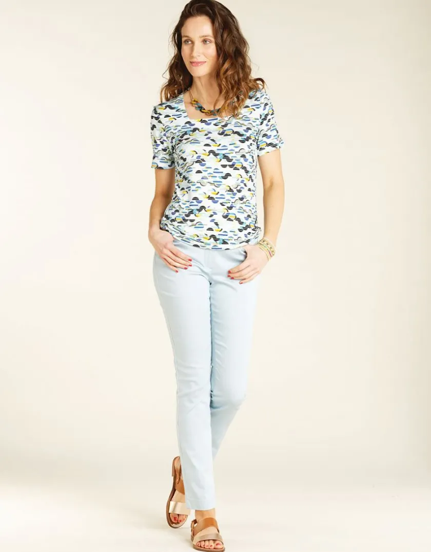 Fashion Pantalon stretch bleu Ajustés|Pantalons