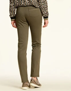 Hot Pantalon stretch kaki Ajustés|Pantalons