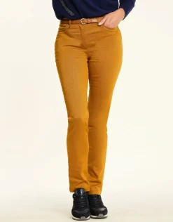 Best Pantalon stretch ocre Ajustés|Pantalons