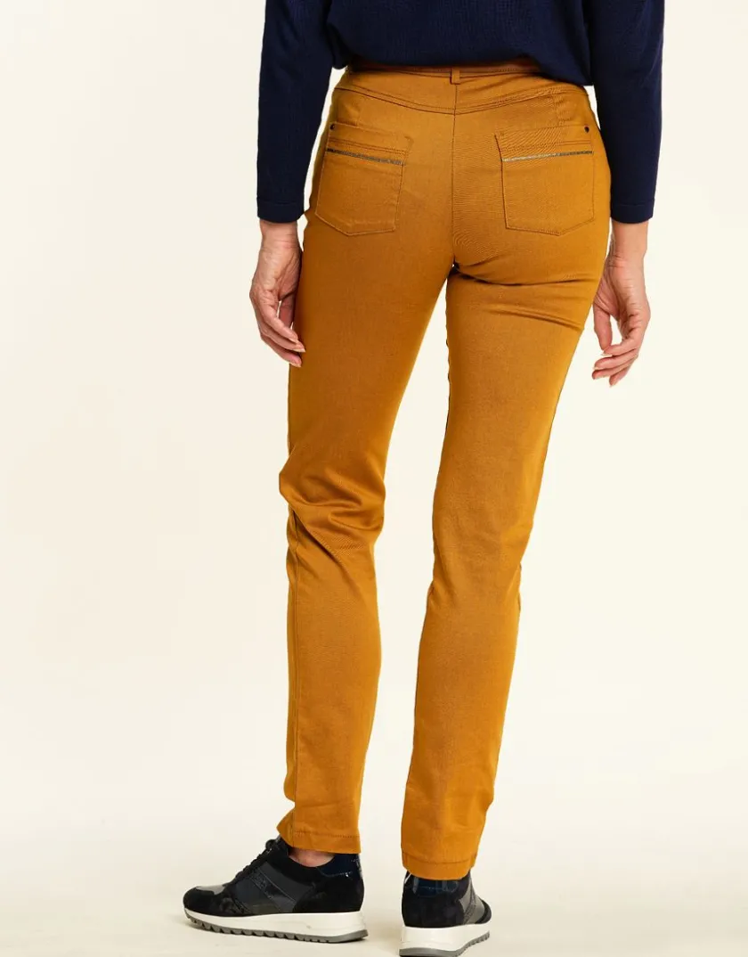 Best Pantalon stretch ocre Ajustés|Pantalons