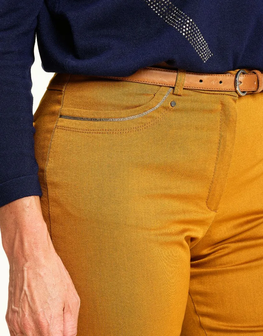 Best Pantalon stretch ocre Ajustés|Pantalons