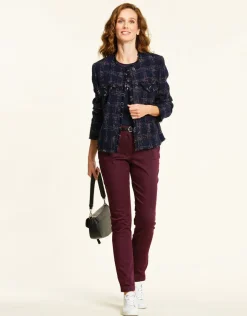 Clearance Pantalon stretch prune Ajustés|Pantalons