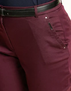 Clearance Pantalon stretch prune Ajustés|Pantalons