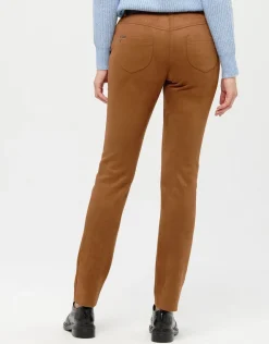 Fashion Pantalon suédine marron Slims|Pantalons