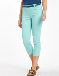Fashion Pantalon vert stretch Pantalons