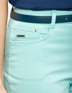 Fashion Pantalon vert stretch Pantalons