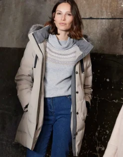 New Parka à capuche sable Doudounes|Parkas