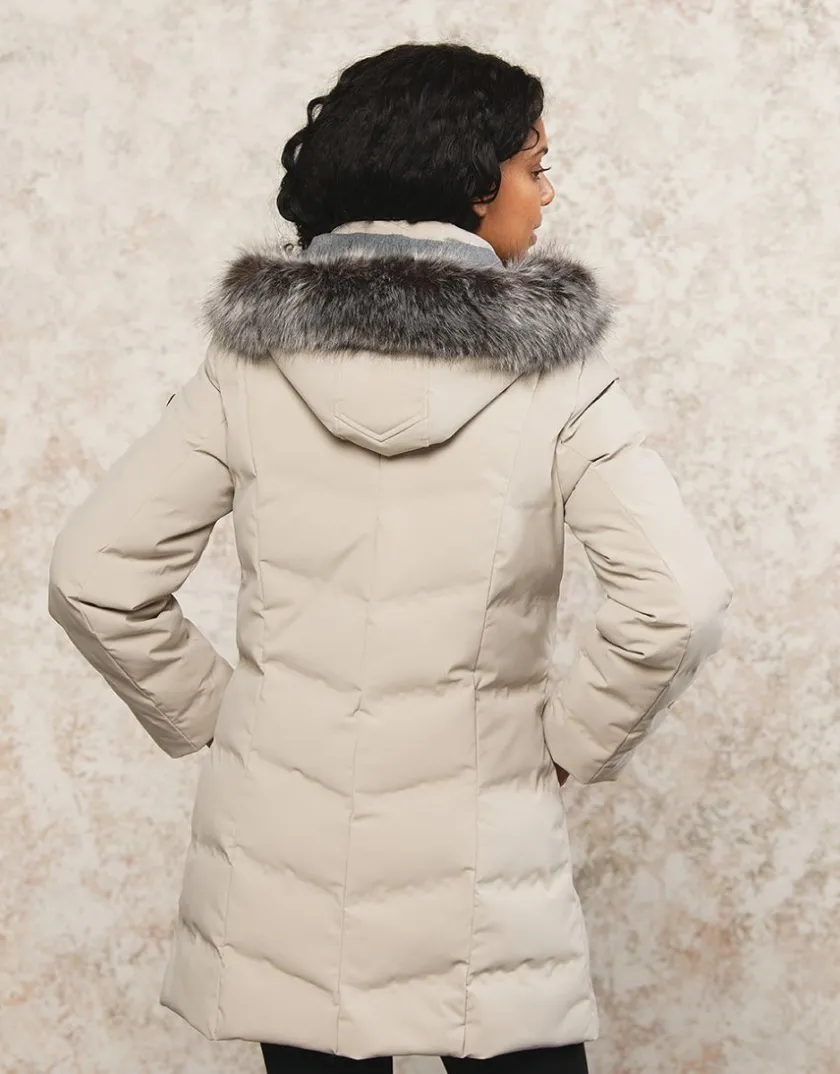 New Parka à capuche sable Doudounes|Parkas