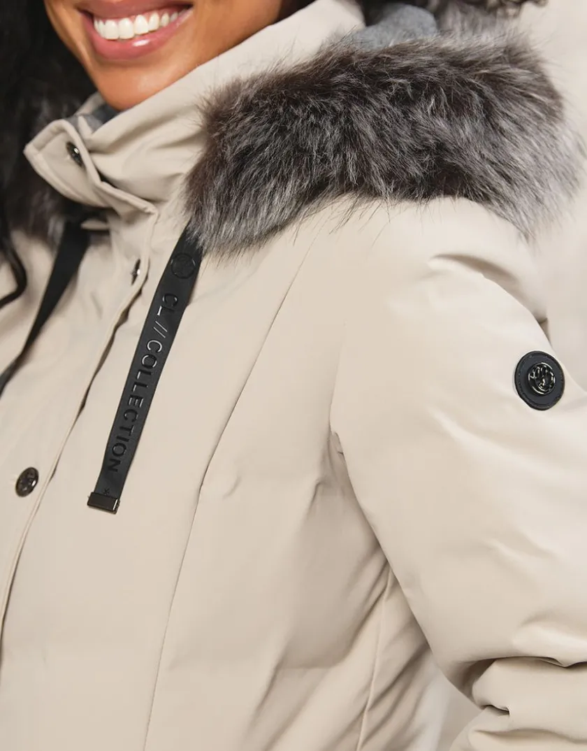 New Parka à capuche sable Doudounes|Parkas