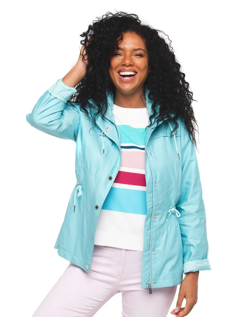 Outlet Parka courte turquoise Parkas|Parkas