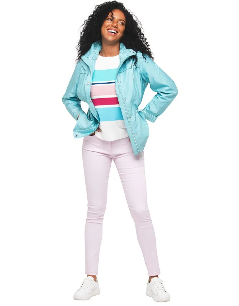 Outlet Parka courte turquoise Parkas|Parkas