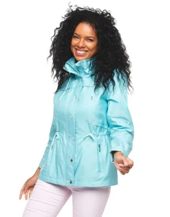 Outlet Parka courte turquoise Parkas|Parkas