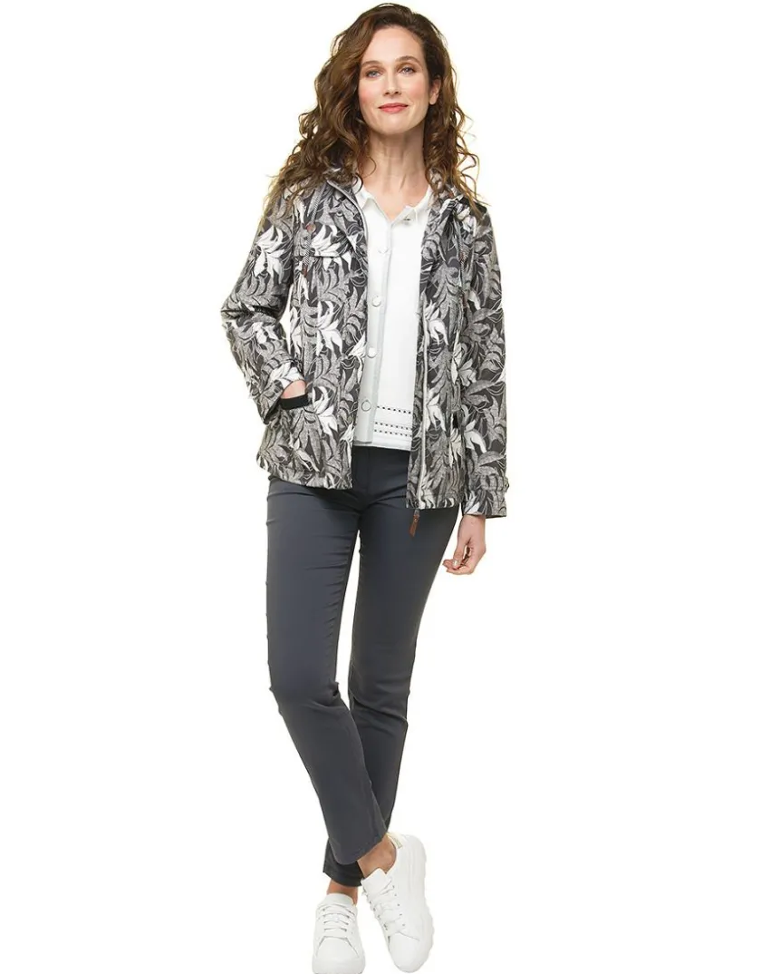 Fashion Parka feuillages gris Parkas|Parkas